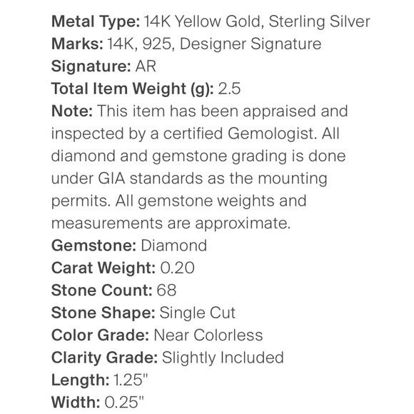 Adina Reyter Diamond Triangle Drop Earrings - 14K Gold & Silver Earrings + Pouch - Picture 8 of 9